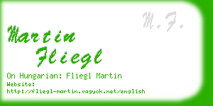 martin fliegl business card